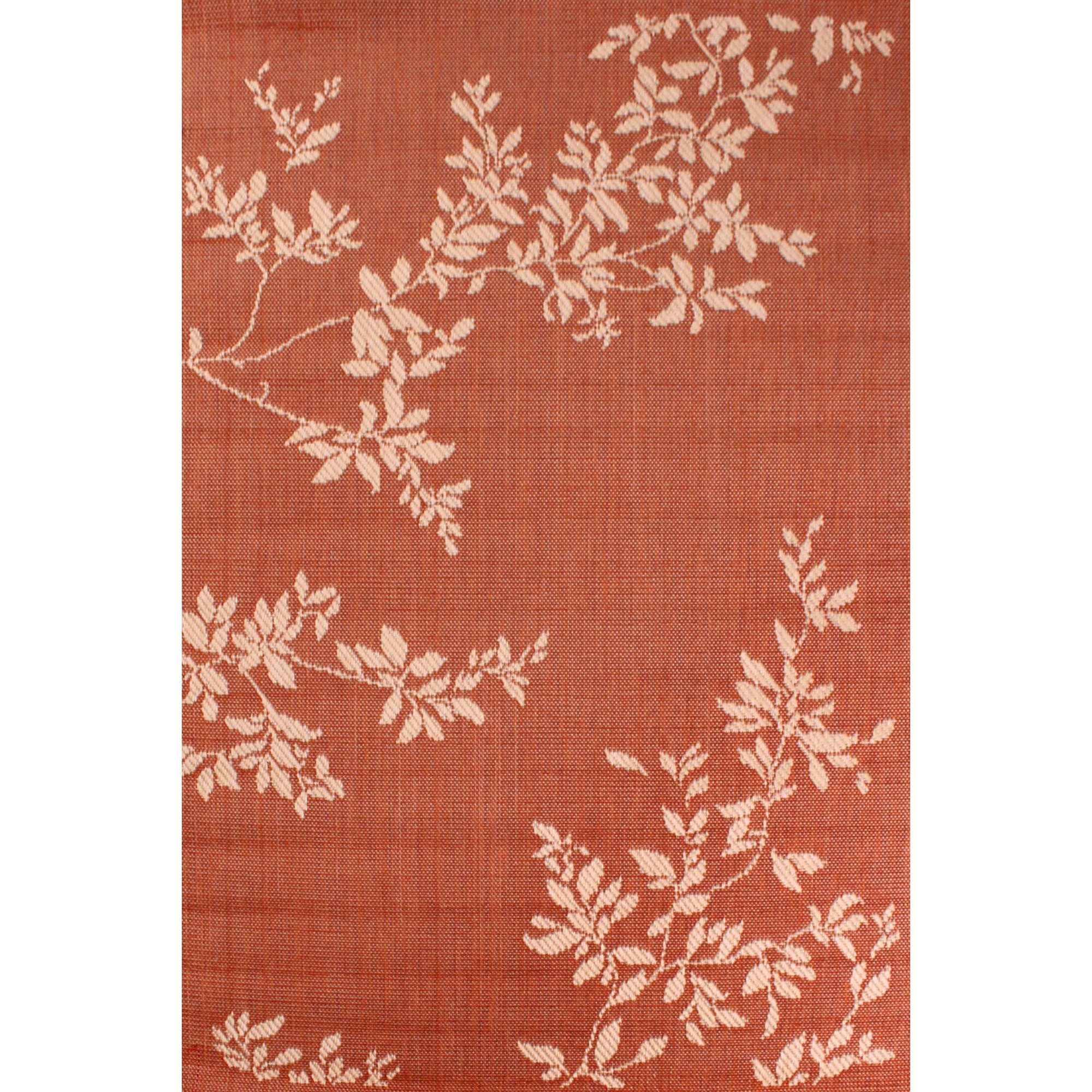 Outdoor Leaves Rugs In Terracotta By Rugstyle